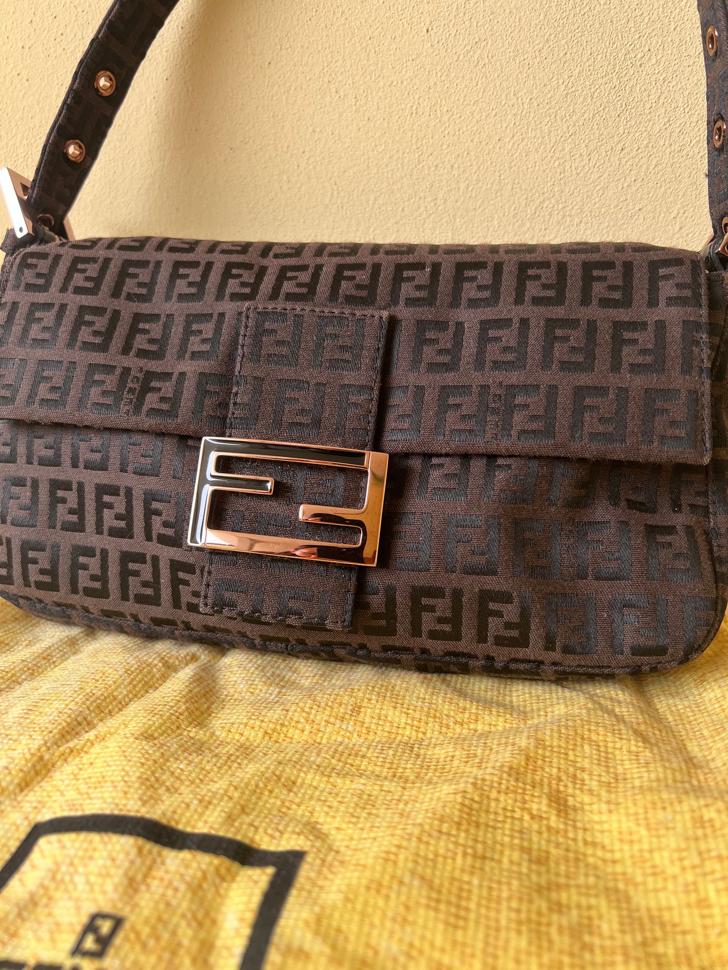Fendi Zucchino Gold rose hardware