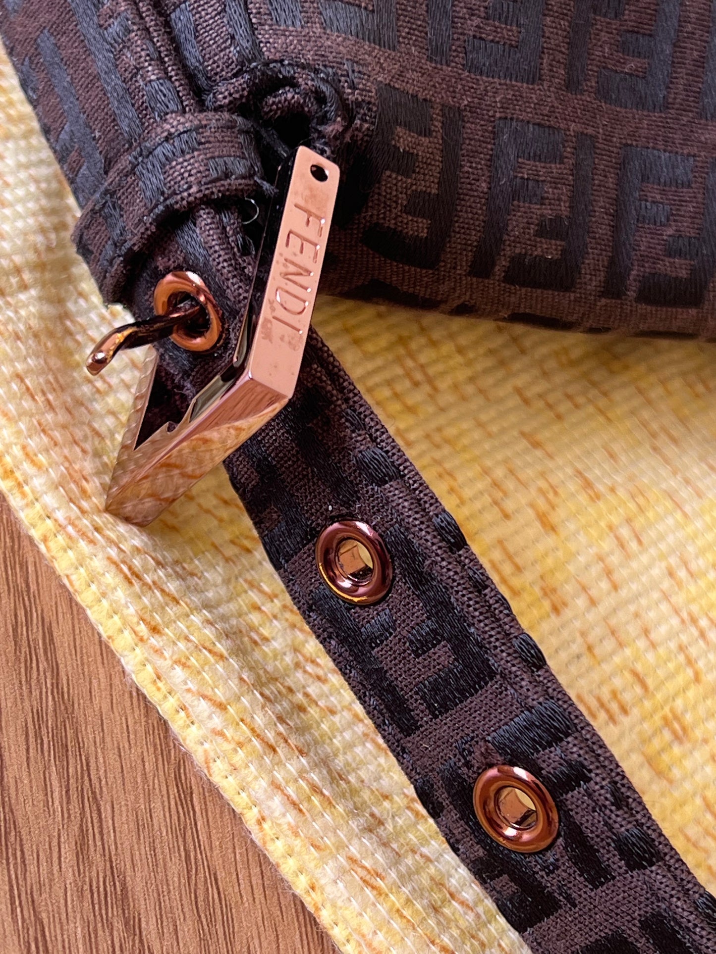 Fendi Zucchino Gold rose hardware
