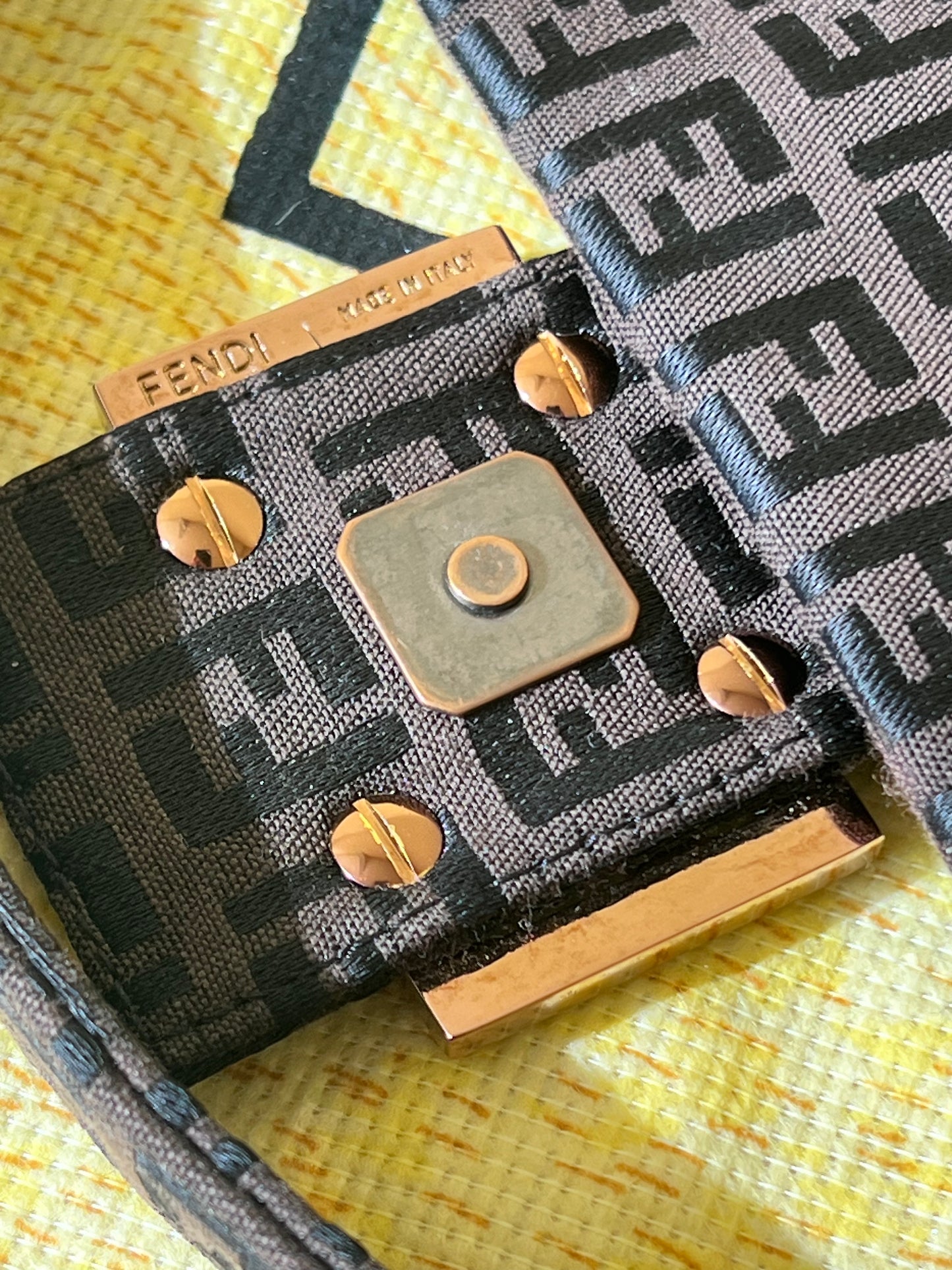 Fendi Zucchino Gold rose hardware