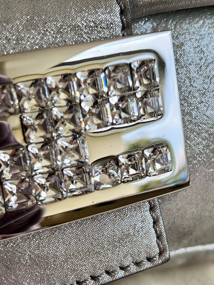 Fendi Baguette Silver leather