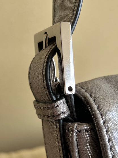 Fendi Baguette Silver leather