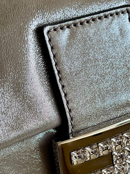 Fendi Baguette Silver leather