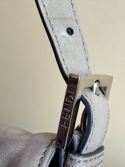 Fendi Baguette Silver leather