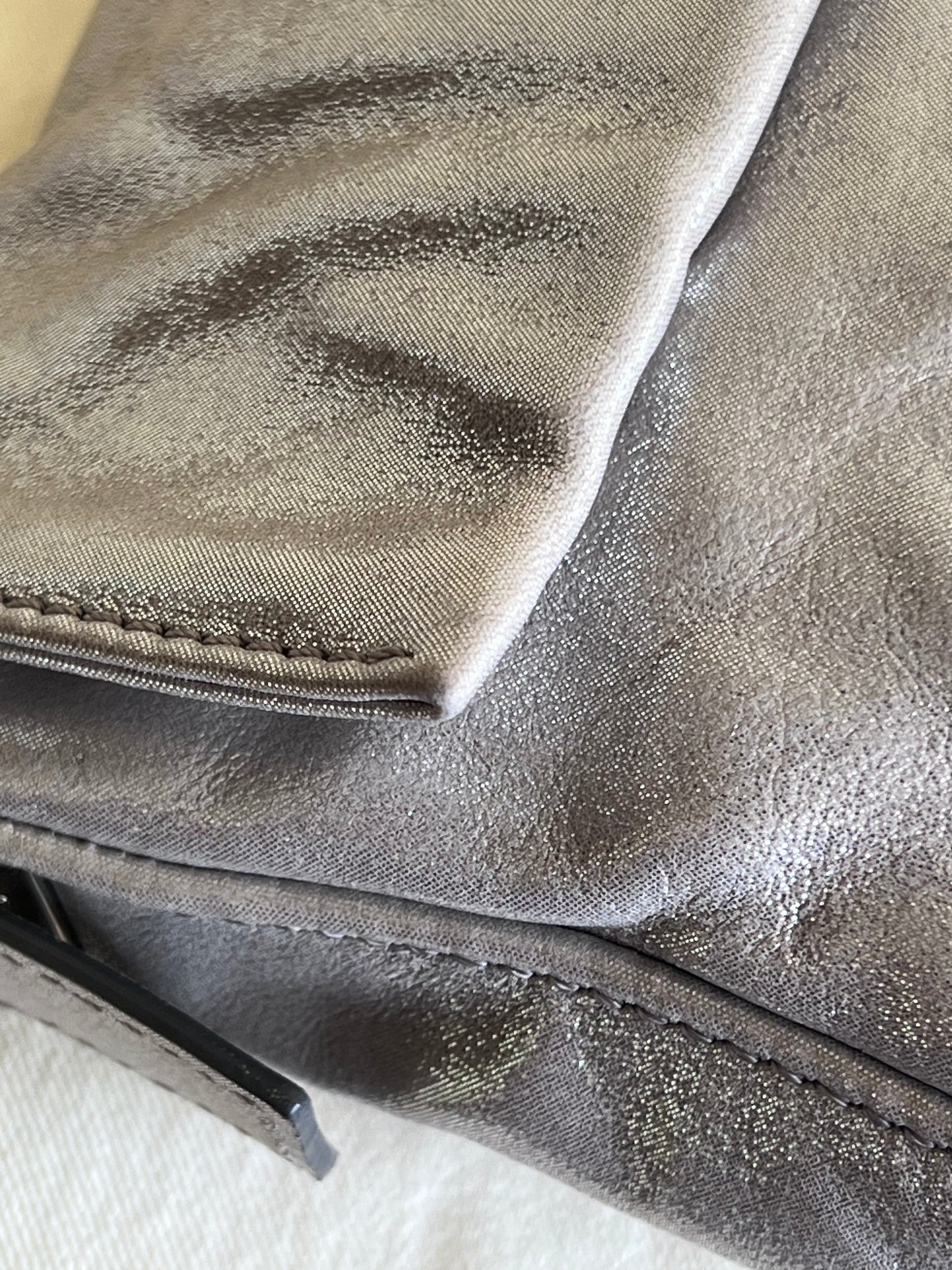 Fendi Baguette Silver leather