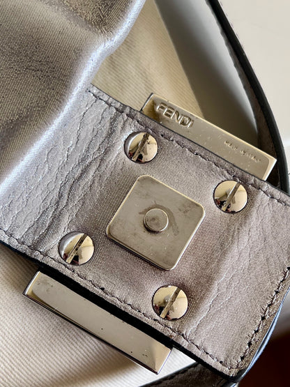 Fendi Baguette Silver leather