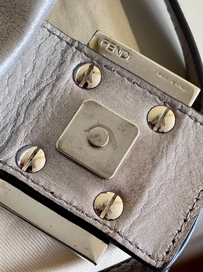 Fendi Baguette Silver leather