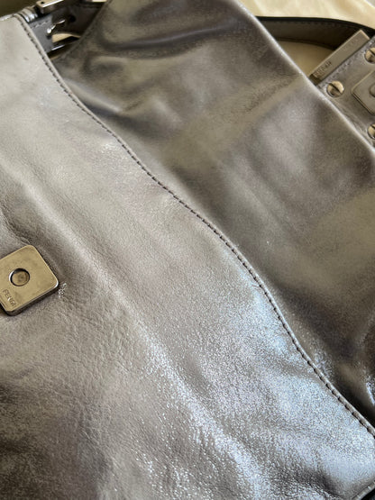 Fendi Baguette Silver leather