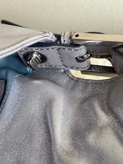 Fendi Baguette Silver leather
