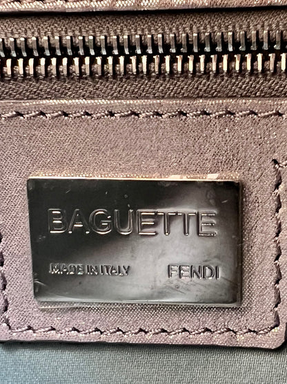 Fendi Baguette Silver leather