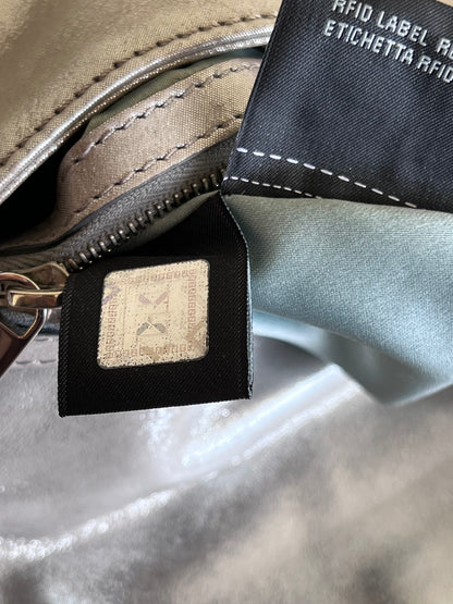 Fendi Baguette Silver leather