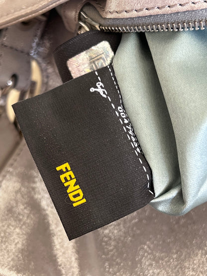 Fendi Baguette Silver leather