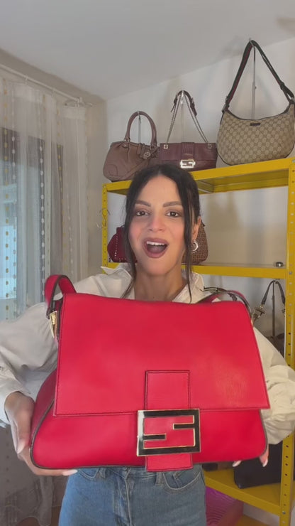 Fendi Mama Baguette rossa